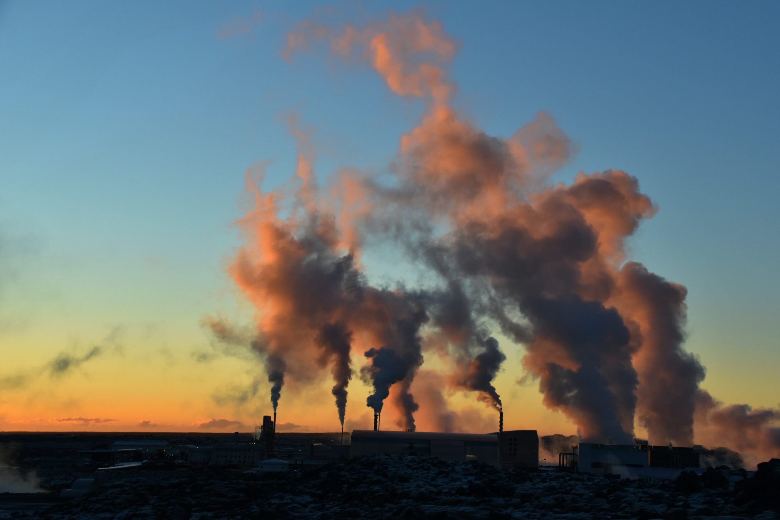 Fabrik Abgase CO2 Ausstoß
